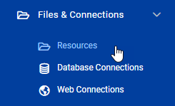 Browsing to the Resources page on FME Server